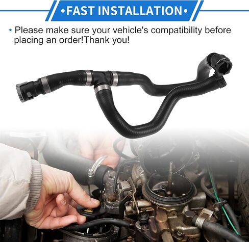 HVAC Heater Hose Compatible for Ford Escape 2013-2019, Durable Rubber Black Engine Water Heater Hose in Saudi Arabia