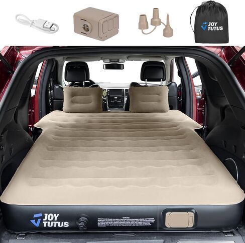 مرتبة هوائية للسيارة من JOYTUTUS SUV، غرفتان هوائيتان منفصلتان، مرتبة هوائية للسيارة بسطح أكسفورد سميك للغاية، ملحقات خيمة التخييم لسيارات الدفع الرباعي مع مضخة هواء 2 في 1، وسادتين وحقيبة حمل in Saudi Arabia