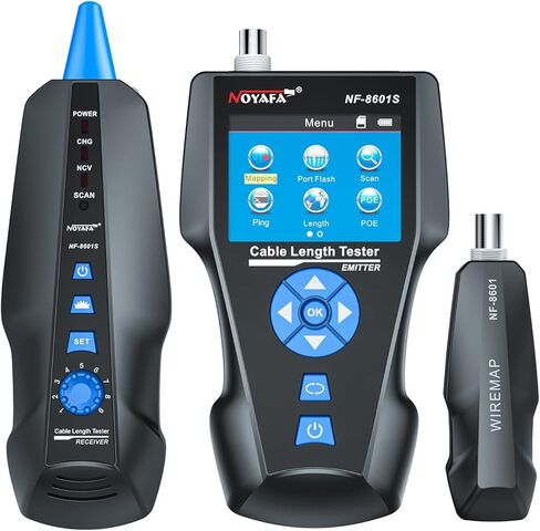 NOYAFA Network Cable Tester,NF-8601S TDR Wire Tester Rj11 Rj45 BNC Multifuncation Ethernet LAN Cable Tester, Precise Breakpoint Test with PING/POE in Kuwait