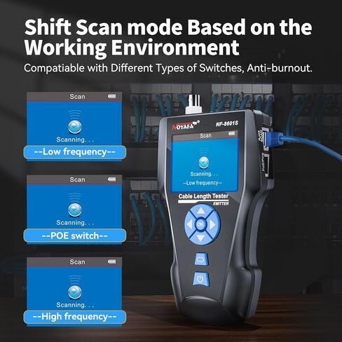 NOYAFA Network Cable Tester,NF-8601S TDR Wire Tester Rj11 Rj45 BNC Multifuncation Ethernet LAN Cable Tester, Precise Breakpoint Test with PING/POE in Kuwait