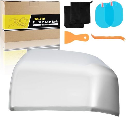 Chrome Driver Side Mirror Cover Cap Compatible with Ford F150 2015 2016 2017 2018 2019 2020, Direct Replacement (Left Side Only) in Saudi Arabia