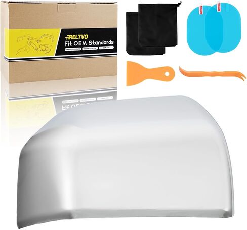 Chrome Driver Side Mirror Cover Cap Compatible with Ford F150 2015 2016 2017 2018 2019 2020, Direct Replacement (Left Side Only) in Saudi Arabia