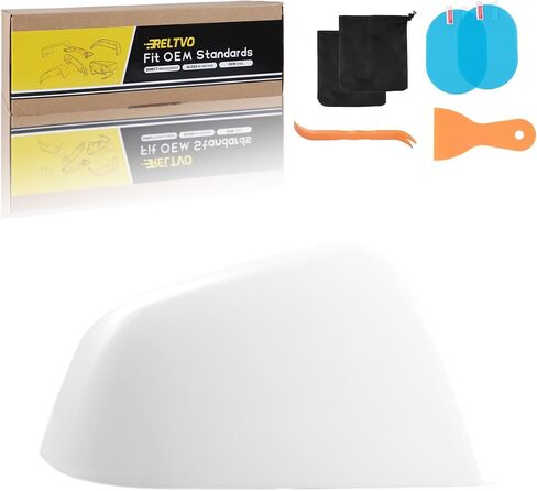 Glossy Black Right Side Mirror Cover Cap Compatible with Tesla Model Y 2020 2021 2022 2023 2024, Direct Replacement Mirror Housing (Glossy Black, Right/Passenger Side) in Saudi Arabia