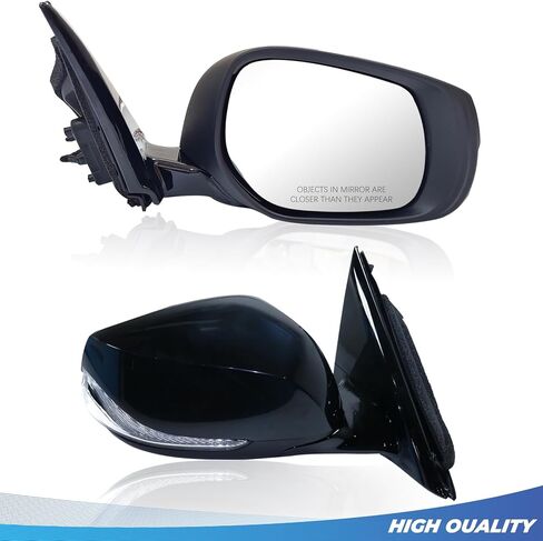 7Pins Right Side Mirror Assembly Compatible with 2014-2018 Infiniti Q50 Power Heated Mirror With Signal Light Paintable For Models Without Around View Monitor(7Pins-Passenger Right Side) in Kuwait