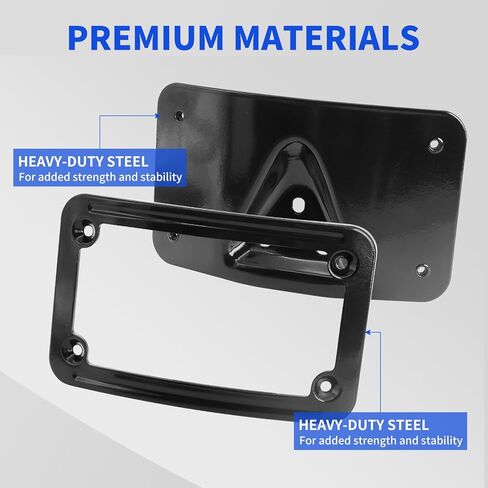 DOKILI منحنى لوحة الترخيص الإطار MOUNT Frame 3148 لـ Harley-Davidson لـ H0NDA VTX1300/1800 دراجات نارية وتطبيقات مخصصة ، Black Gloss in Saudi Arabia