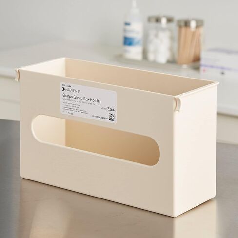 McKesson Prevent Glove Box for Sharps Cabinet - Vertical Mounting, Plastic, Putty Color - 11 in L x 3 7/8 in D x 6 1/2 in H, 1 Count in Saudi Arabia