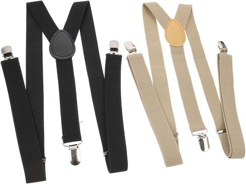 2pcs Adjustable Y Back Pant Suspenders Elastic Unisex Suspenders for Everyday Wear Birthday Party Special Occasions Durable and Convenient Clips in Saudi Arabia