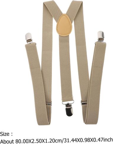2pcs Adjustable Y Back Pant Suspenders Elastic Unisex Suspenders for Everyday Wear Birthday Party Special Occasions Durable and Convenient Clips in Saudi Arabia