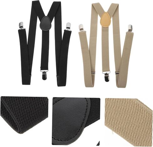 2pcs Adjustable Y Back Pant Suspenders Elastic Unisex Suspenders for Everyday Wear Birthday Party Special Occasions Durable and Convenient Clips in Saudi Arabia