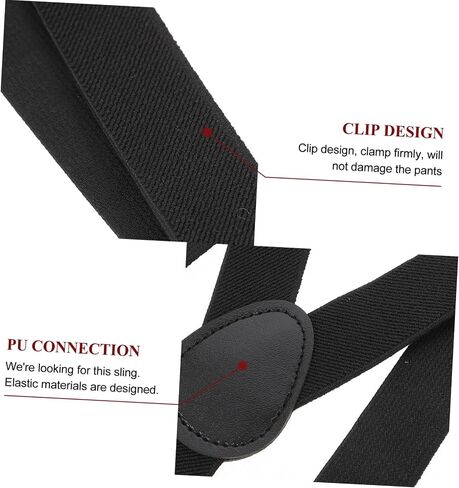 2pcs Adjustable Y Back Pant Suspenders Elastic Unisex Suspenders for Everyday Wear Birthday Party Special Occasions Durable and Convenient Clips in Saudi Arabia
