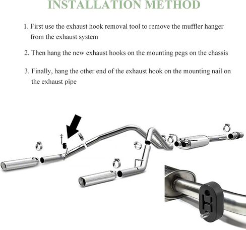 2 PCS Car Rubber Exhaust Hanger, 2 Holes 12mm 0.47" Auto Muffler Shock Absorbent Bracket Mount, Universal Exhaust Insulator Bushing Mount, Heavy Duty Tailpipe Damping Hanger in Saudi Arabia
