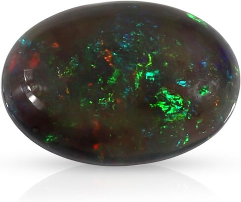 Ultra Fire Black Ethiopian Opal Cabochon Oval Shape (10x14 Mm) Loose Cut Gemstone Birthstone For Jewelry Making DIY Necklace|Pendant|Ring in Saudi Arabia