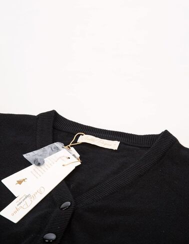 Belle Poque Women's V-Neck Button Down 3/4 Sleeve Classic Knit Cardigans Blue Shrugs S in Kuwait