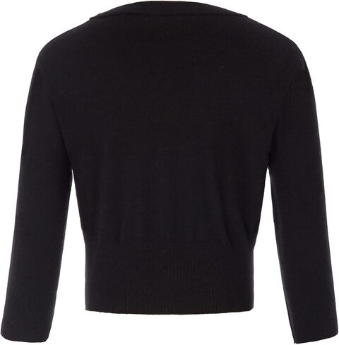 Belle Poque Women's V-Neck Button Down 3/4 Sleeve Classic Knit Cardigans Blue Shrugs S in Kuwait