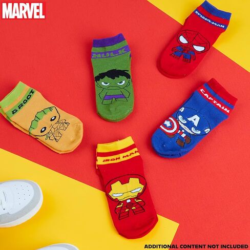 Marvel Boys Ankle Socks, Soft and Breathable Socks Pack of 5 - Boys Gifts in Saudi Arabia