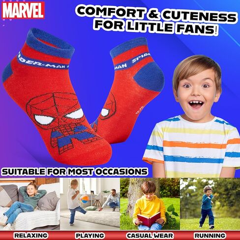 Marvel Boys Ankle Socks, Soft and Breathable Socks Pack of 5 - Boys Gifts in Saudi Arabia