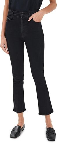 MOTHER Women's The Insider Crop Step Fray Jeans, Different Strokes, Blue, 33 in Saudi Arabia