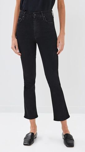 MOTHER Women's The Insider Crop Step Fray Jeans, Different Strokes, Blue, 33 in Saudi Arabia