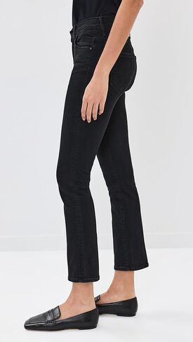 MOTHER Women's The Insider Crop Step Fray Jeans, Different Strokes, Blue, 33 in Saudi Arabia