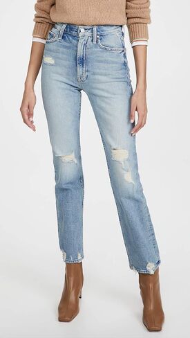 MOTHER Women's The Insider Crop Step Fray Jeans, Different Strokes, Blue, 33 in Saudi Arabia