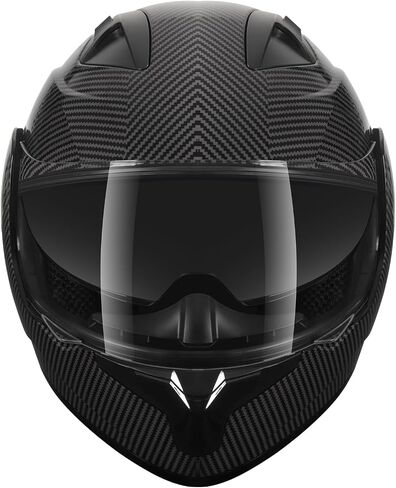 SPARK DOT Approved Modular Flip-Up Dual Visor Motorcycle Full Face Helmet for Adults Men & Women (Carbon Fiber, Large) in Kuwait