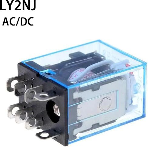 1PCS الغرض العام LY2NJ HH62P التتابع الكهرومغناطيسي الإلكترونية مؤشر LED 10A 8 دبابيس DPDT AC/DC 12V 24V 110V 220V (24V-AC) in Kuwait