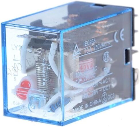 1PCS الغرض العام LY2NJ HH62P التتابع الكهرومغناطيسي الإلكترونية مؤشر LED 10A 8 دبابيس DPDT AC/DC 12V 24V 110V 220V (24V-DC) in Saudi Arabia
