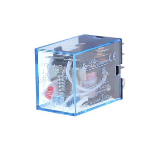 1PCS الغرض العام LY2NJ HH62P التتابع الكهرومغناطيسي الإلكترونية مؤشر LED 10A 8 دبابيس DPDT AC/DC 12V 24V 110V 220V (110V-DC) in Kuwait
