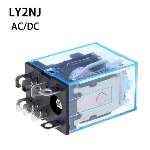 1PCS الغرض العام LY2NJ HH62P التتابع الكهرومغناطيسي الإلكترونية مؤشر LED 10A 8 دبابيس DPDT AC/DC 12V 24V 110V 220V (110V-DC) in Kuwait