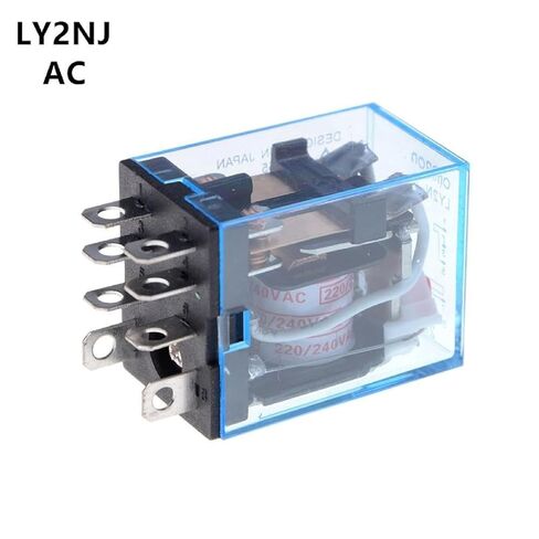 1PCS الغرض العام LY2NJ HH62P التتابع الكهرومغناطيسي الإلكترونية مؤشر LED 10A 8 دبابيس DPDT AC/DC 12V 24V 110V 220V (110V-DC) in Kuwait