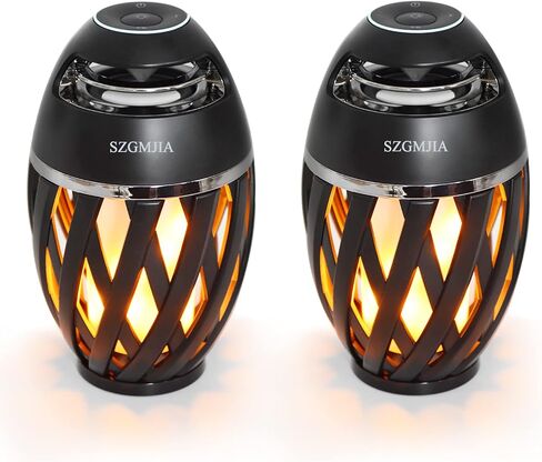 Led Flame Speakers, Flame Torch Atmosphere Speaker Bluetooth 4.2 Wireless Portable Outdoor HD Audio Waterproof Speaker with LED Flickers Warm Night Lights for iPhone/iPad/Android in Saudi Arabia