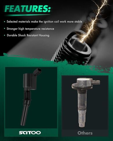 SCITOO 100% New 1pcs Ignition Coil Set for Hyundai Sonata for Kia Magentis for Kia for Optima 1999-2006 Automobiles Fit for OE: UF284 C1227 in Kuwait