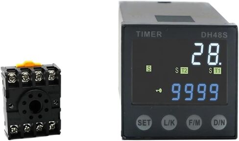 المنتج DH48S DC/AC24V AC220V DERICISION DEFARE RELAY 0.01S-99990H مع REACK BASE BASE DH48S Series Relay (MG6A-5TA-24V ACDC) in Saudi Arabia