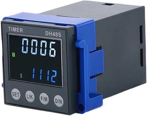 DH48S-1Z 2Z LED Programmable Delay Relay 0.01S-99990H with Socket Base Time Relay DC AC220V(DH48S-1Z 24V DCAC) in Saudi Arabia