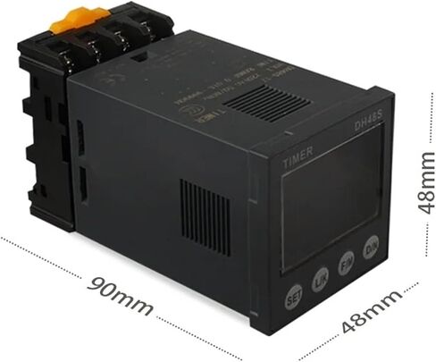 DH48S-1Z 2Z LED Programmable Delay Relay 0.01S-99990H with Socket Base Time Relay DC AC220V(DH48S-1Z 24V DCAC) in Saudi Arabia