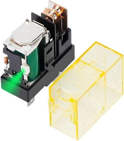 Relay RJ1S-CL/RJ2S-CL 1N1O 2N2O 8A 12A 24VDC 220VAC with Light Indicator High-Capacity Contacts Electrical Industrial(RJ1S-C-D24(E)) in Saudi Arabia