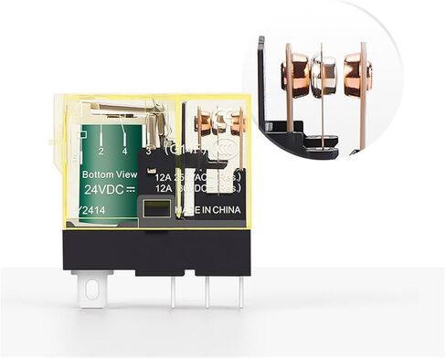 Relay RJ1S-CL/RJ2S-CL 1N1O 2N2O 8A 12A 24VDC 220VAC with Light Indicator High-Capacity Contacts Electrical Industrial(RJ1S-C-D24(E)) in Saudi Arabia