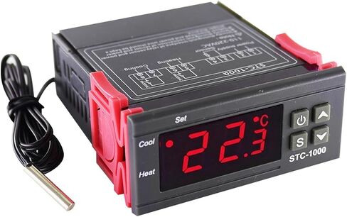 STC-1000 LED Digital Temperature Controller Thermostat Thermoregulator Incubator 12V 24V 110V 220V(DC 12V) in Saudi Arabia