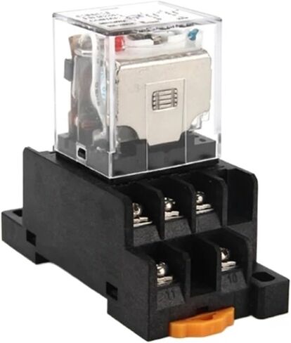 Intermediate Relay HH63P LY3NJ 10A Micro Small Electromagnetic Relay ACDC12V24V AC110V 220V 380V with 11 pins Socket Base PTF11A(AC 380V) in Saudi Arabia