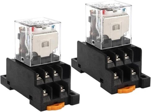 Intermediate Relay HH63P LY3NJ 10A Micro Small Electromagnetic Relay ACDC12V24V AC110V 220V 380V with 11 pins Socket Base PTF11A(AC 380V) in Saudi Arabia
