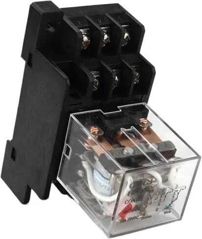 Intermediate Relay HH63P LY3NJ 10A Micro Small Electromagnetic Relay ACDC12V24V AC110V 220V 380V with 11 pins Socket Base PTF11A(AC 380V) in Saudi Arabia