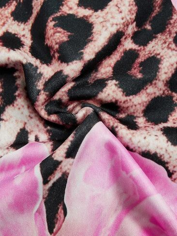 Verdusa Women's Leopard Floral Bodycon Maxi Skirts Y2K High Rise Fishtail Skirt in Saudi Arabia