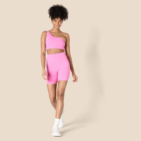 Amazon Essentials Women's Active FormFlex Buttery Soft Light Support One Shoulder Strappy Back Sports Bra in Saudi Arabia