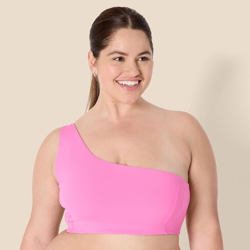 Amazon Essentials Women's Active FormFlex Buttery Soft Light Support One Shoulder Strappy Back Sports Bra in Saudi Arabia
