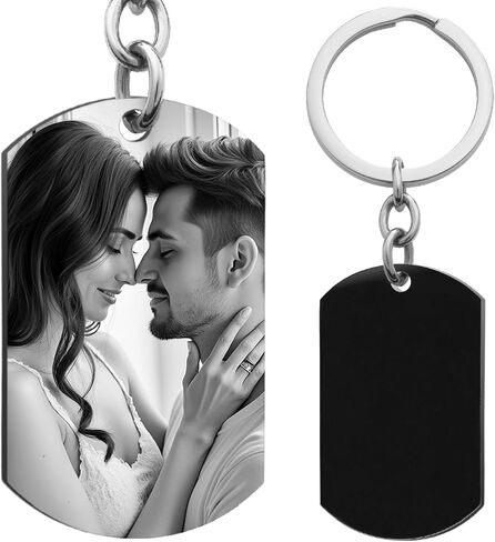 Photo Keychain Custom Picture Keychain Customized Gifts Laser-Engraved/Color Gifts For Boyfriend Hubsand Wife in Saudi Arabia