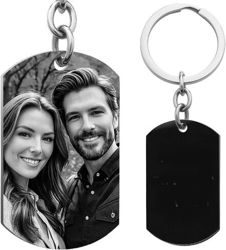 Photo Keychain Custom Picture Keychain Customized Gifts Laser-Engraved/Color Gifts For Boyfriend Hubsand Wife in Saudi Arabia