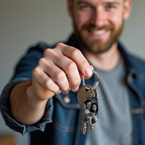 Photo Keychain Custom Picture Keychain Customized Gifts Laser-Engraved/Color Gifts For Boyfriend Hubsand Wife in Saudi Arabia