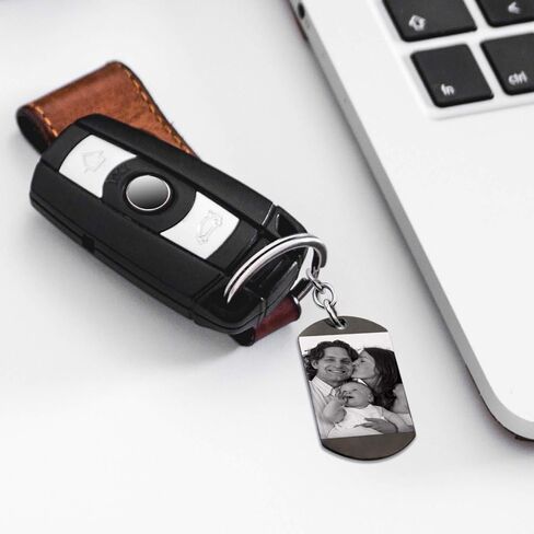 Photo Keychain Custom Picture Keychain Customized Gifts Laser-Engraved/Color Gifts For Boyfriend Hubsand Wife in Saudi Arabia
