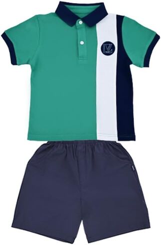 Sweatshirt Two Piece Green Polo Shirt Plus Shorts Cotton Sweatshirt in Saudi Arabia