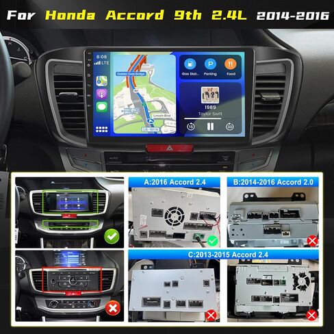 [2+64 جيجابايت] ستيريو سيارة Ohradio Android 13 لسيارة Honda Accord 9th 2.4L (Auto A/C) 2013-2016 مع Carplay Android Auto، راديو سيارة بشاشة لمس عالية الدقة 10.1 بوصة مع BT GPS WiFi SWC FM RDS DSP in Saudi Arabia